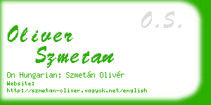 oliver szmetan business card